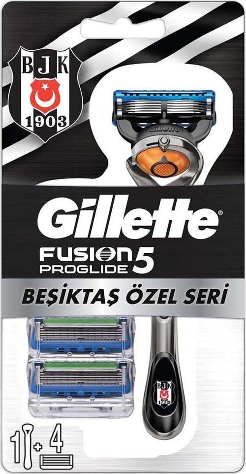 Fusion Proglide Makine + 4'Lü Yedek Bıçak Beşiktaş Özel Seri