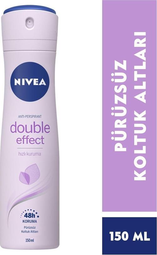 Kadın Sprey Deodorant Double Effect Mor Düşler 150 ml X2 Adet,48 Saat Koruma,Pürüzsüz Koltukaltı