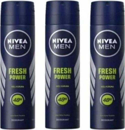 Fresh Power Pudrasız 48H Uzun Süren Ferahlık Erkek Deodorant X 3 Adet