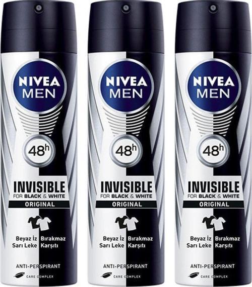 Invisible Black & White 150 ml Deodorant X 3