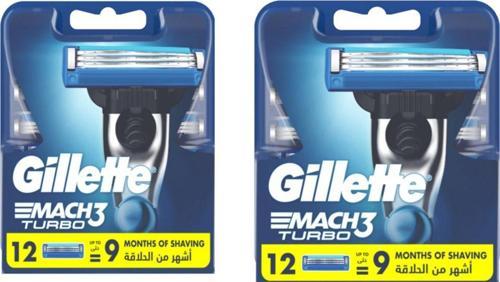 Mach3 Turbo Yedek Erkek Tıraş Bıçağı 12'Li 7702018611225 X 2 Adet
