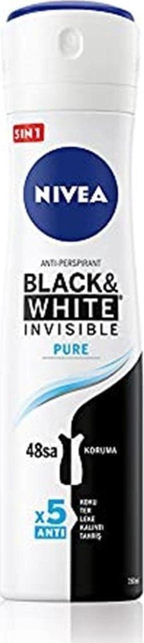 Kadın Sprey Deodorant Black & White Invisible Pure 48 Saat