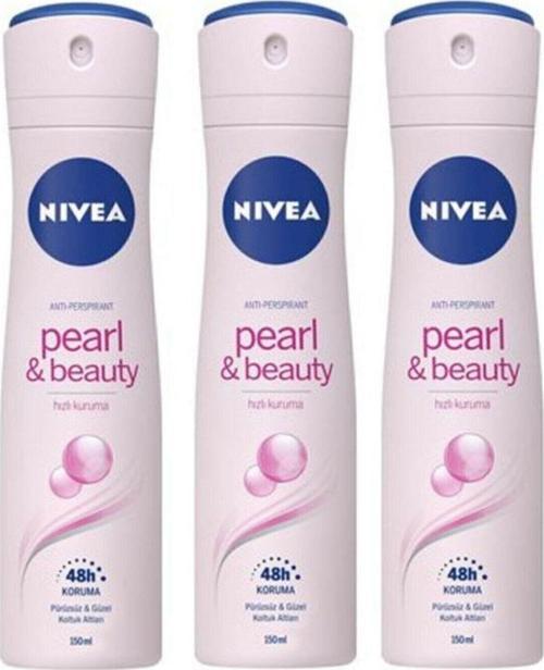 Woman Anti-Perspirant Pearl & Beauty 48H Hızlı Kuruma Kadın Deodorant X 3 Adet