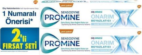 Promine Onarım Beyazlatıcı Nane Ferahlığı Diş Macunu 75 ml 2'Li Set