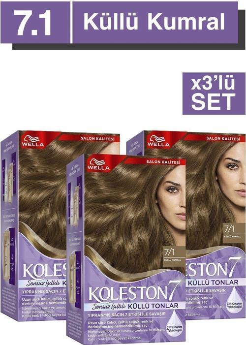 Supreme Saç Boyası 7/1 Küllü Kumral x3'lü