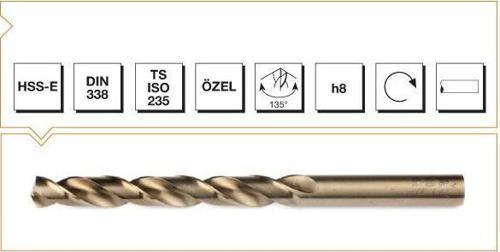 HSSE DIN 338/RN ALTIN SERİ 1 mm MATKAP UCU