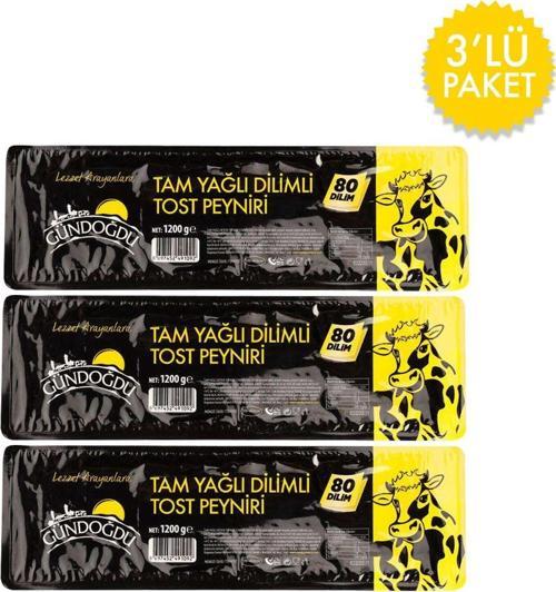 Dilimli Tost Peyniri 1200 gr 3'lü