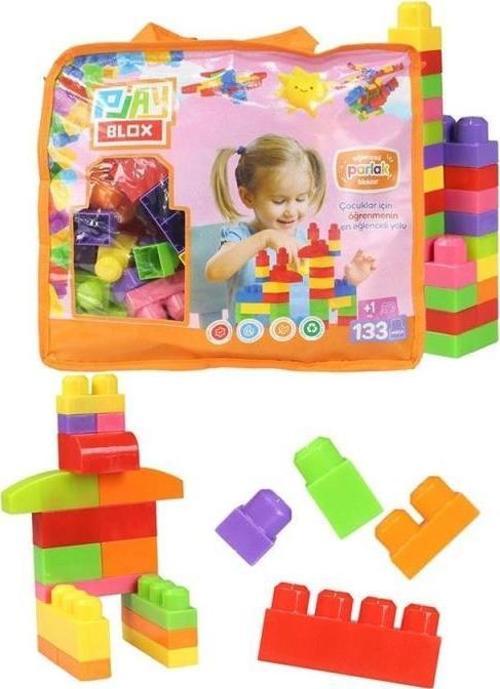Play Box Parlak Bloklar Çantalı Yapı Oyuncakları 133 Parça 2984