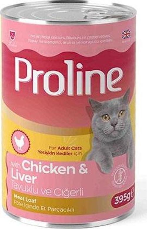 Tavuklu ve Ciğerli Pate Yetişkin Kedi Konservesi 24 Adet 395 Gr