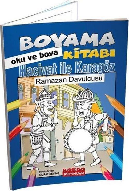 Hacivat ile Karagöz Ramazan Davucusu - Boyama Kitabı Oku ve Boya