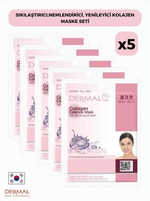 Sıkılaştırıcı,nemlendirici, Yenileyici Kolajen Maske 23 gr 5 Adet