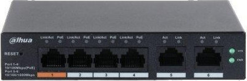 CS4006-4ET-60 4 Port 60W Poe + 2x Uplink Cloud Yönetilebilir Gigabit PoE Switch