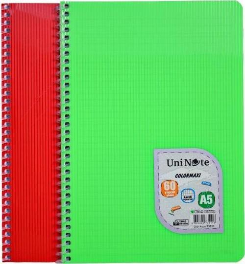 Uni Note Colormaxi A5 60 Yaprak Kareli ve Çizgili Defter Seti