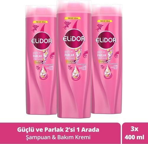 Superblend 2'si 1 Arada Şampuan ve Saç Bakım Kremi Güçlü ve Parlak 400 ML x3