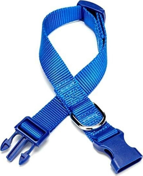 Classic Dokuma Köpek Boyun Tasması Medium Mavi 2X30-45 Cm
