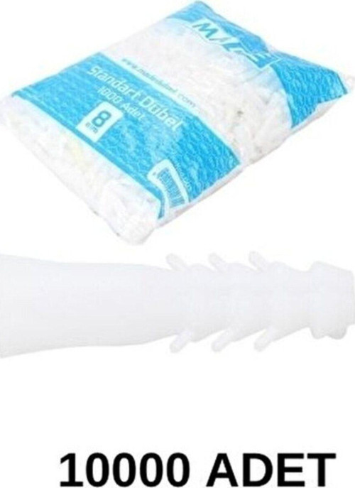 Plastik Dübel 8 Mm 10 Paket 10000 Adet