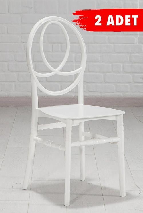 2 Adet Phoenix Mutfak Sandalye - Beyaz