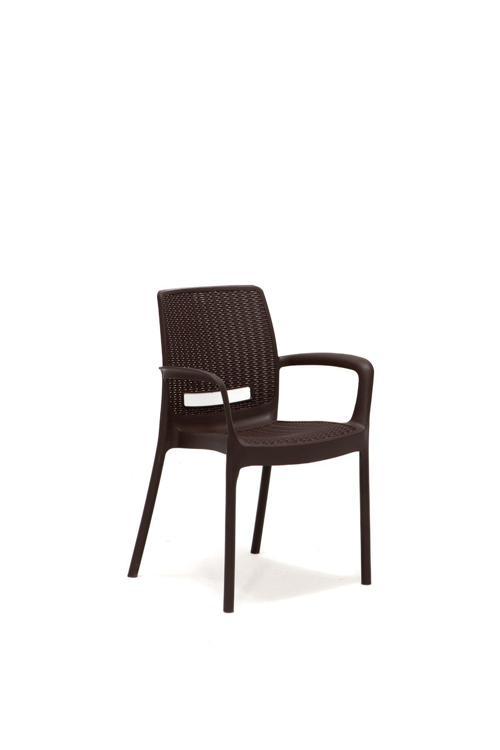 4 Adet Rattan Lüx Kahve Sandalye / Balkon - Bahçe - Teras