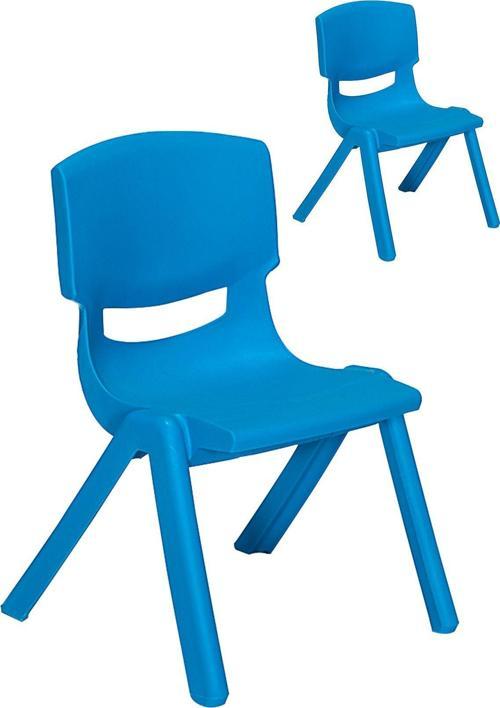 Junior 2 Adet Ergonomik Konforlu Anaokulu Kreş Çocuk Sandalyesi - Mavi