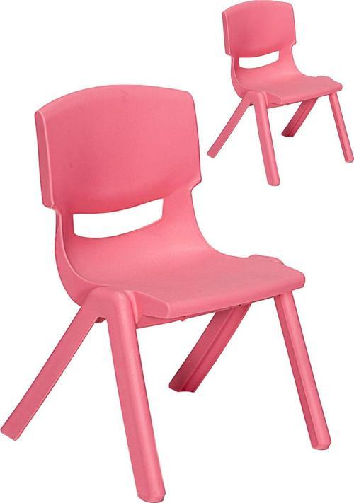 Junior 2 Adet Ergonomik Konforlu Anaokulu Kreş Çocuk Sandalyesi - Pembe