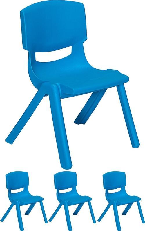 Junior 4 Adet Ergonomik Konforlu Anaokulu Kreş Çocuk Sandalyesi - Mavi