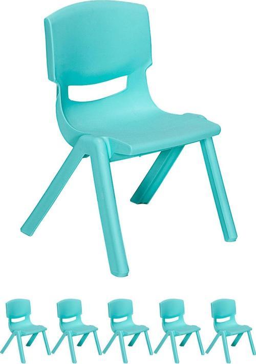 Junior 6 Adet Ergonomik Konforlu Anaokulu Kreş Çocuk Sandalyesi - Turkuaz