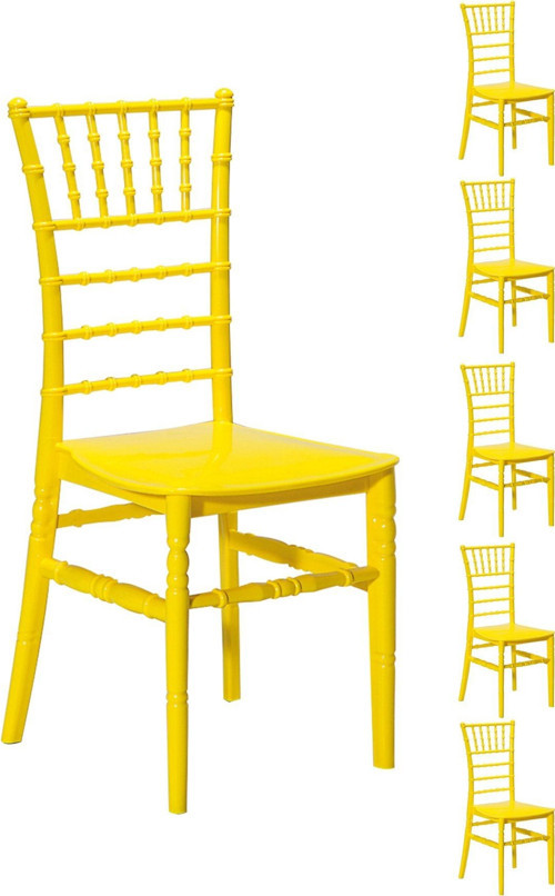 6 Adet Soho Sarı Sandalye / Balkon - Bahçe - Mutfak