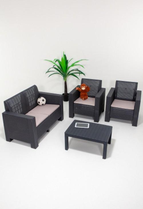 Aksu 2+1+1+S Balkon&Teras Bahçe Mobilyası / Antrasit