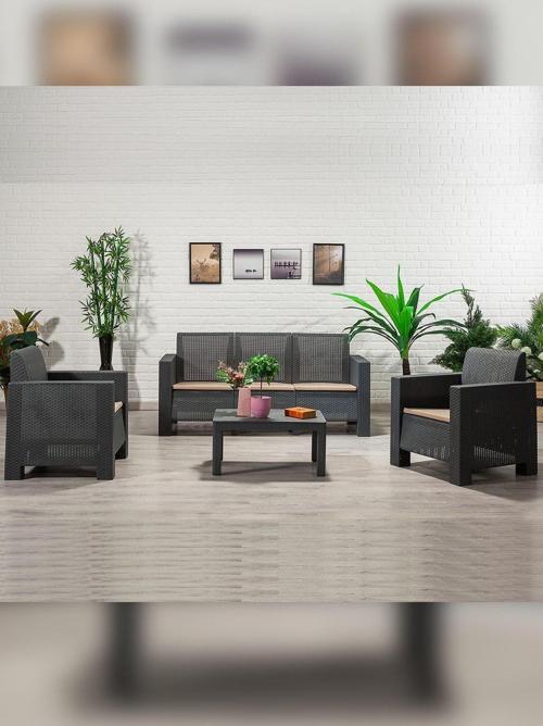 Aksu 3+1+1+S Balkon&Teras Bahçe Mobilyası / Antrasit
