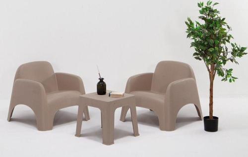 Şile Pratik Bahçe, Balkon Oturma Grubu ( 1+1+S ) Bahçe Mobilyası / Cappucino