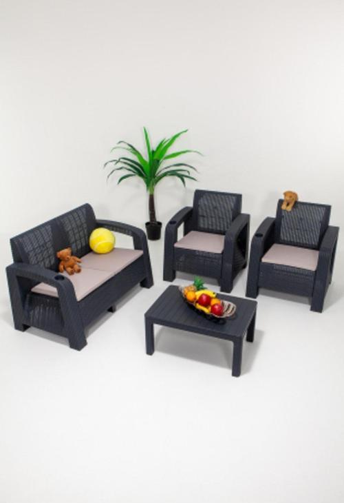Olimpos 2+1+1+S Balkon&Teras Bahçe Mobilyası / Antrasit