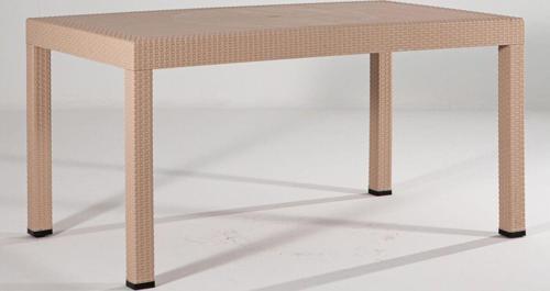 Rattan 90X150 Camsız Cappucino Masa - Bahçe&Balkon&Teras