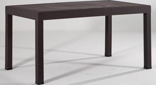 Rattan 90X150 Camsız Kahve Masa - Bahçe&Balkon&Teras