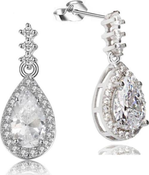 Zirkon Taşı Lusso Damla Diamond Kadın Gümüş Küpe
