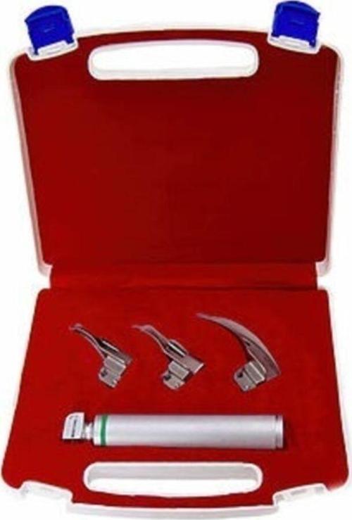 Laringoskop 3 Blade Macintosh Eğri Blade 3 Bıçaklı Laringaskop Set