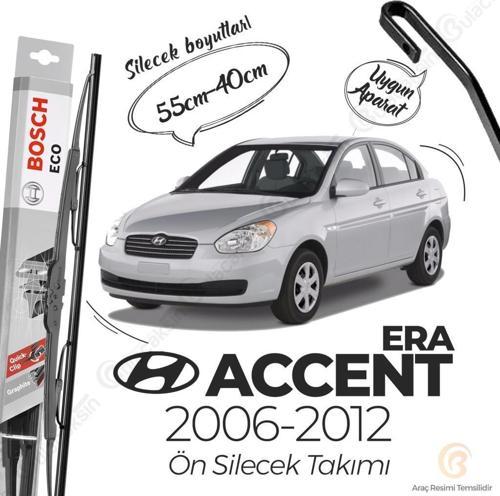 Hyundai Accent Era Ön Silecek Takımı (2006-2012) Bosch ECO