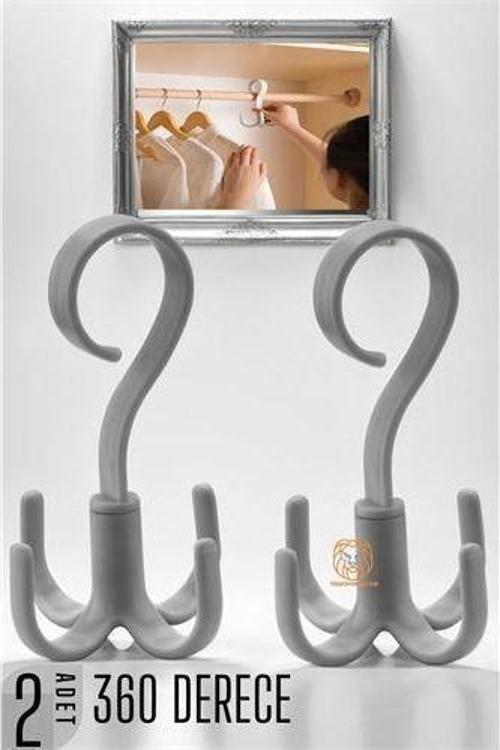 TransForMacion Dolap İçi Askı 360D Dönerli GRİ 2 ADET 720609