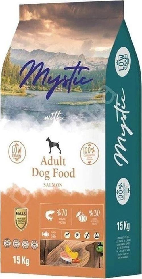 Mystic Düşük Tahıllı Somonlu 15kg Yetişkin Köpek Maması Somon Balığı Az Tahıllı Köpek Maması