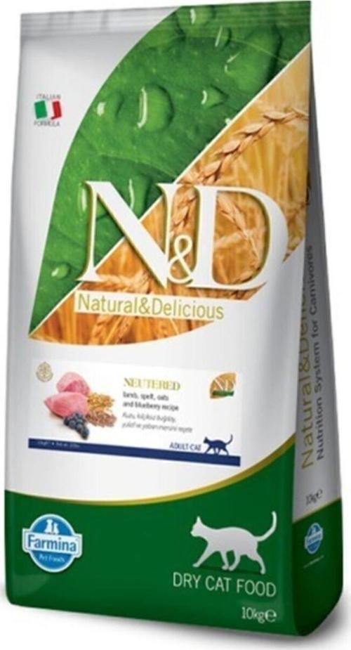 Nd Düşük Tahıllı Kuzu Etli Kısırlaştırılmış Kedi Maması 10 Kg