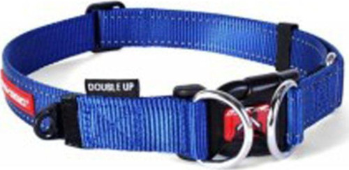 Double Up Çift Halkalı Köpek Boyun Tasması Large Mavi
