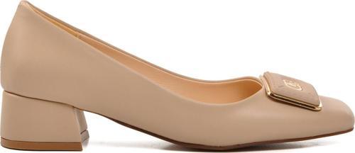 312240 Bej Cilt Kadın Topuklu Ayakkabı