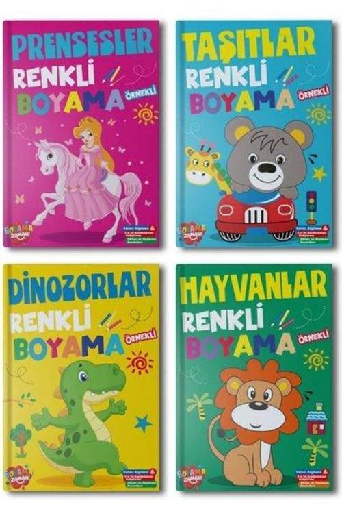 Renkli Boyama Seti - 4 Kitap Takım
