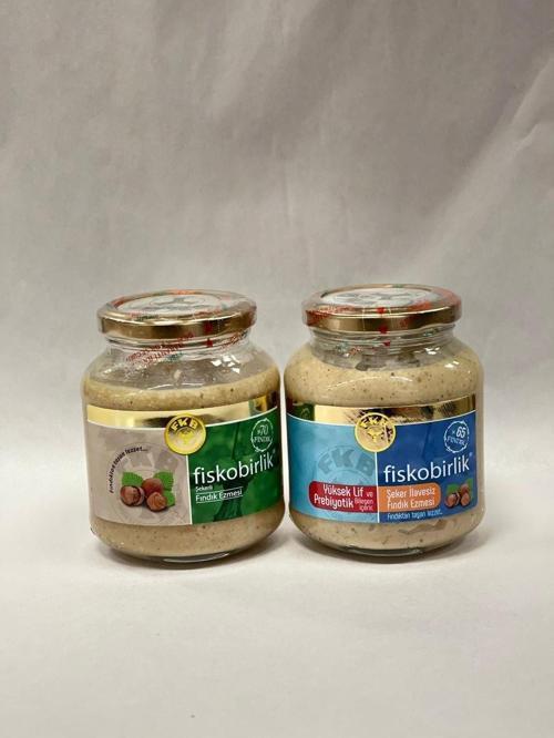 300gr Sekersiz Fındık Ezmesi + 300gr Şekerli Fındık Ezmesi