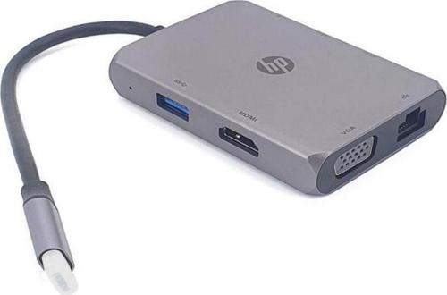 7 in 1 Docking Station Type-C to 3*USB 3.0 + 1*Type-C + 1*RJ45(1000M) + 1*HDMI + 1*VGA