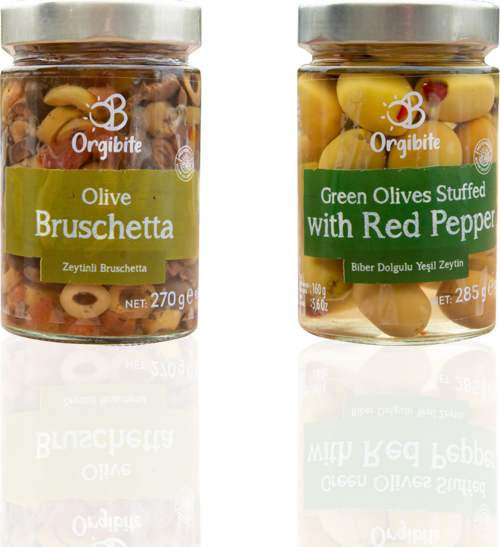 2'li Gurme Set Biberli Yeşil Zeytin ve Bruschetta