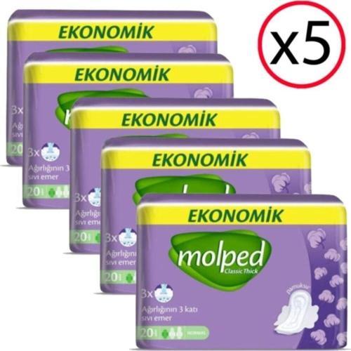 Eko Kanatlı Normal Hijyenik Ped 20 Li 5 Adet