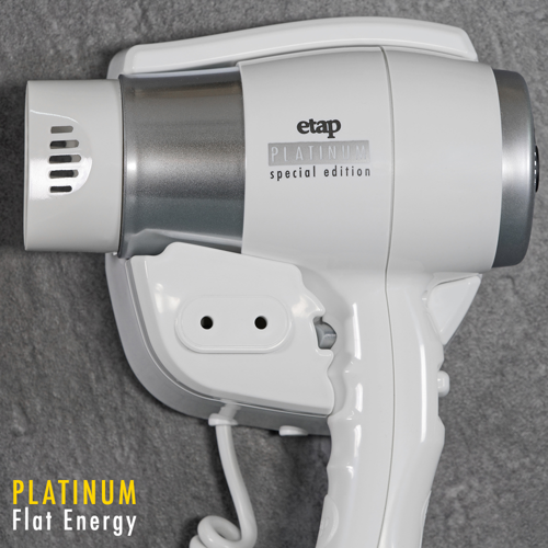 EE 187-4 Platinum Flat Energy Duvara Monte Otel Tipi Saç Kurutma Makinesi