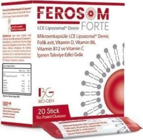 Ferosom Forte Lipozomal Demir 20 Stick
