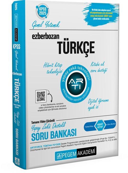 Pegem Akademi 2025 Ezberbozan KPSS Genel Yetenek Genel Kültür Türkçe Soru Bankası