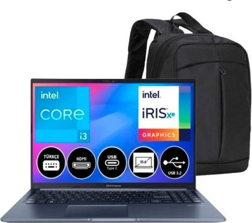 Vivobook X1502ZA-EJ067 Intel Core İ3-1215U 16GB 1tb SSD Full Hd Windows 11 Home 15.6" Dizüstü Bilgisayar + Çanta